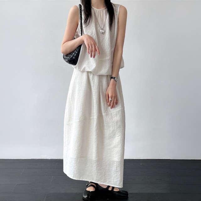 Seer sleeveless  skirt set up 2 colors　V3007