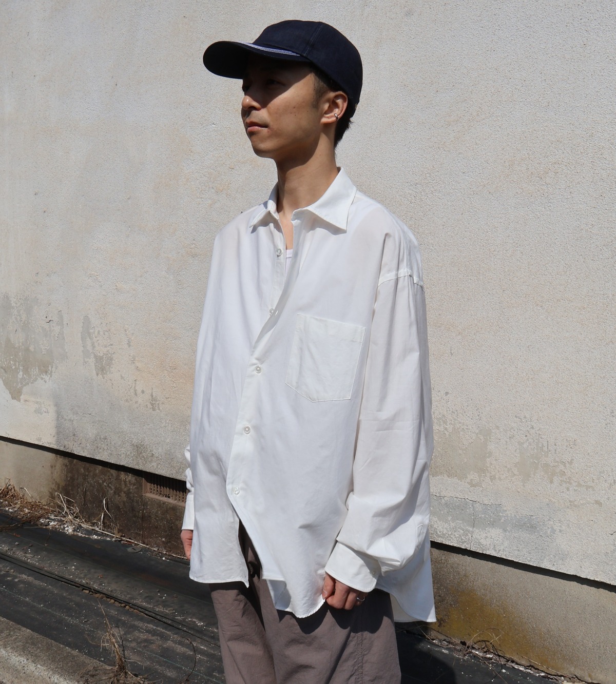 BAUTH “ COTTON SILK BROAD SHIRTS ( Off White )” | H.inch