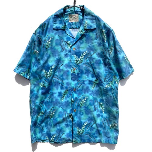 [Diamond Head Sportswear] Vintage Cotton Satin Hawaiian Shirt Aloha Shirt [1970s-] Vintage Hawaiian Shirt