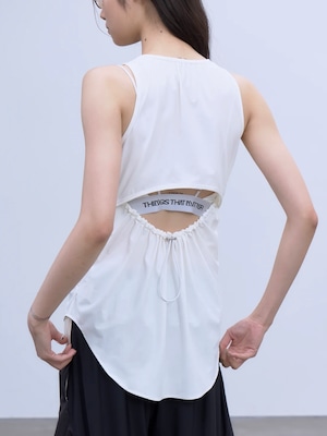 THINGS THAT MATTER シングスザットマター /タンクトップ / BACK CUTOUT GATHERED TANK