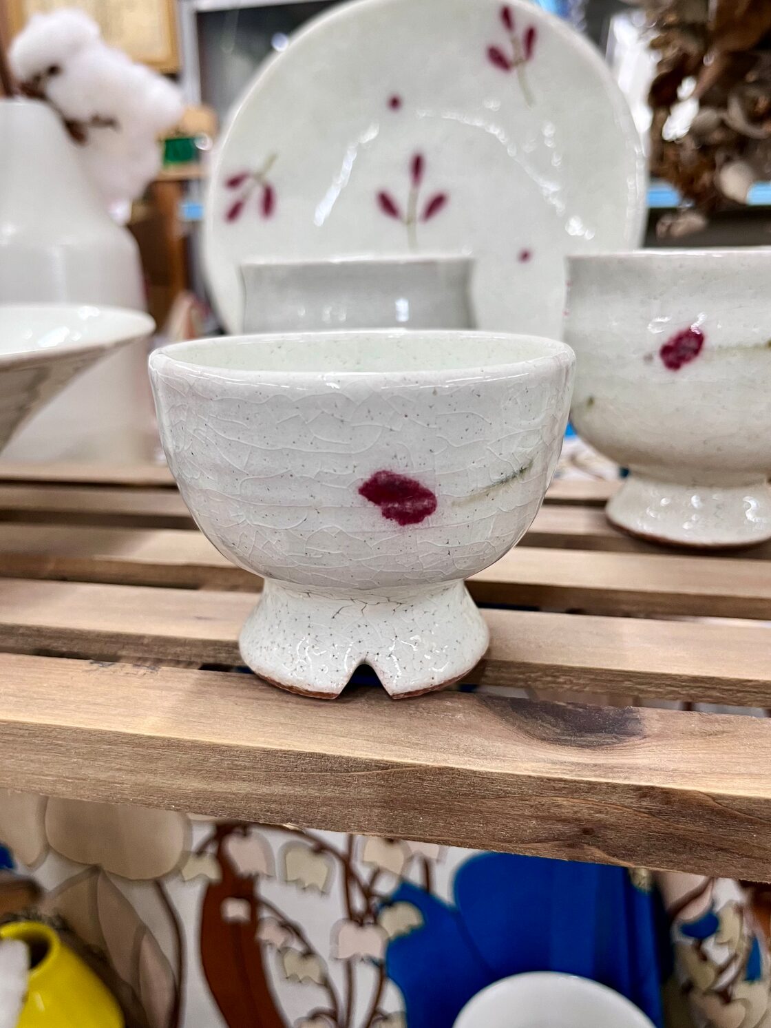 陶祥窯 お茶碗 3客 平茶碗 色絵梅散らし 陶祥窯 お 