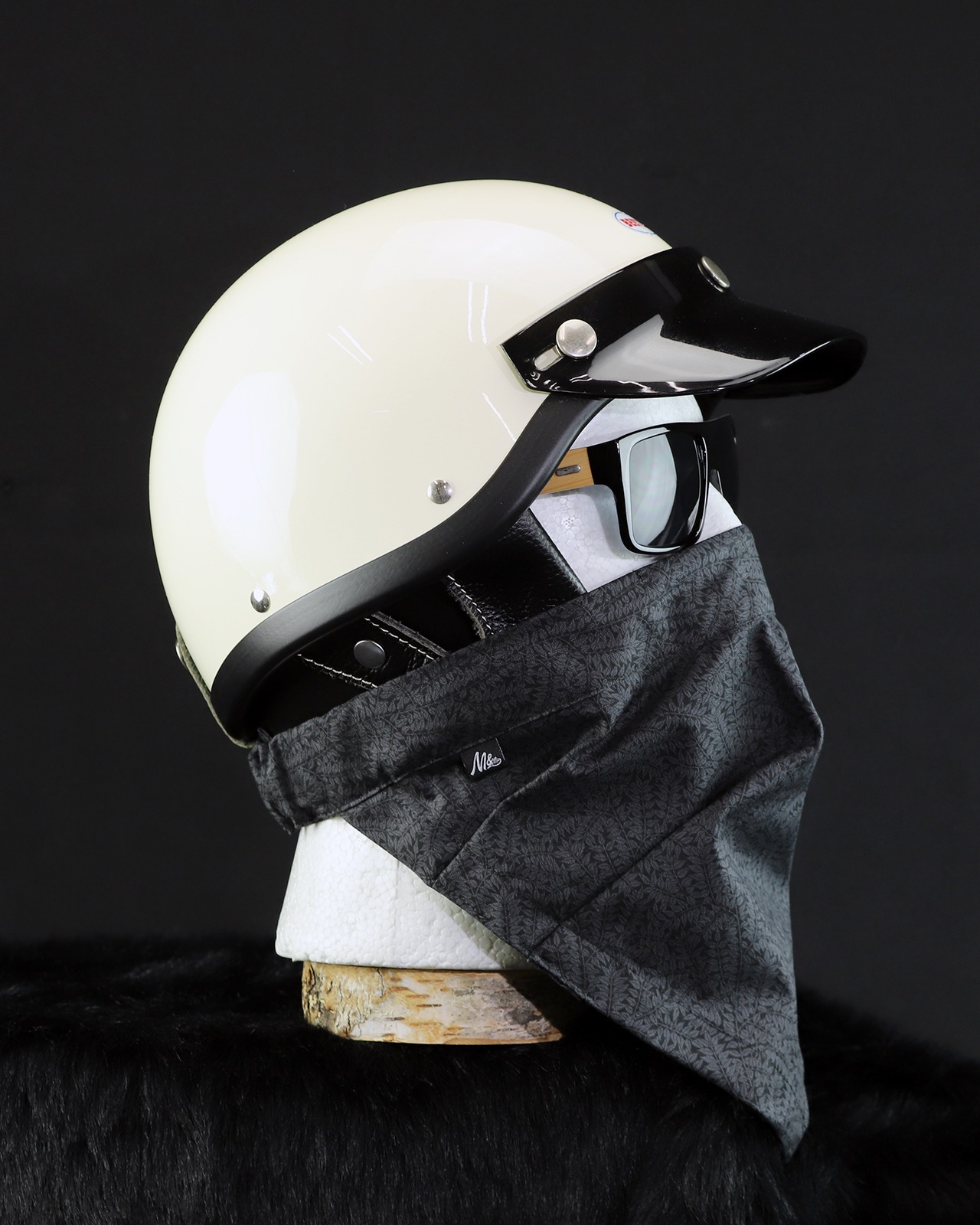 ROBIN FACEMASK /COTTON USA - BRANCH - EBONY BLACK