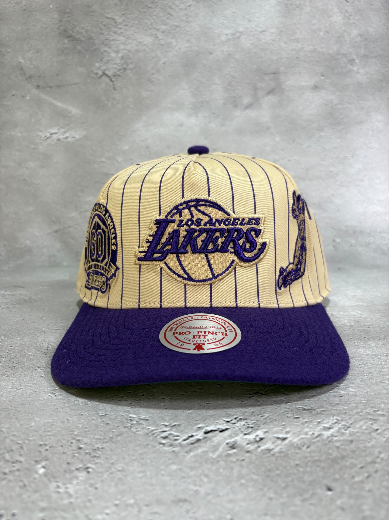 Mitchell＆Ness/ミッチェルアンドネス NBA ロサンゼルス・レイカーズキャップ クリーム