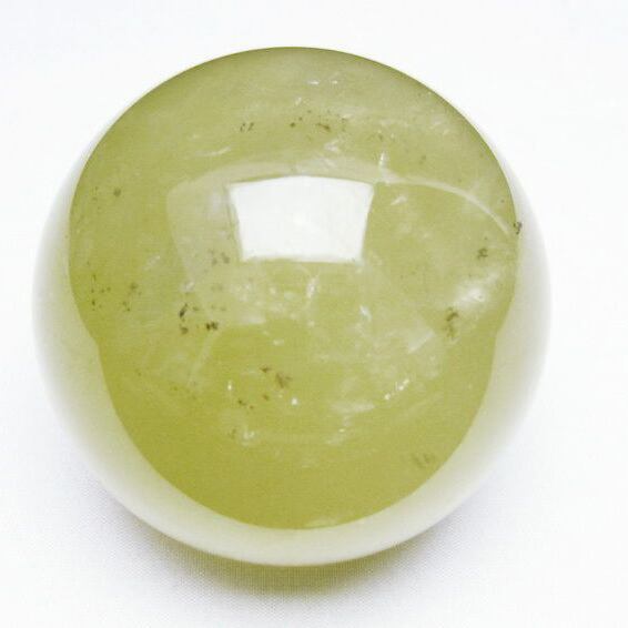 ミルキークォーツ 丸玉 79mm スフィア イエロー 一点物  151-4557