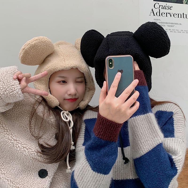 オータムウィンター 帽子 大人ガーリー スウィート キュート カジュアル 秋物 冬物 ブラック・アイド・ピーズ26934949748