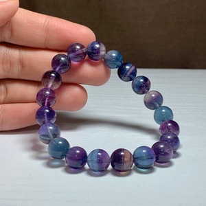 22.透明度高☆美グラデーションフローライト・ブレスレット