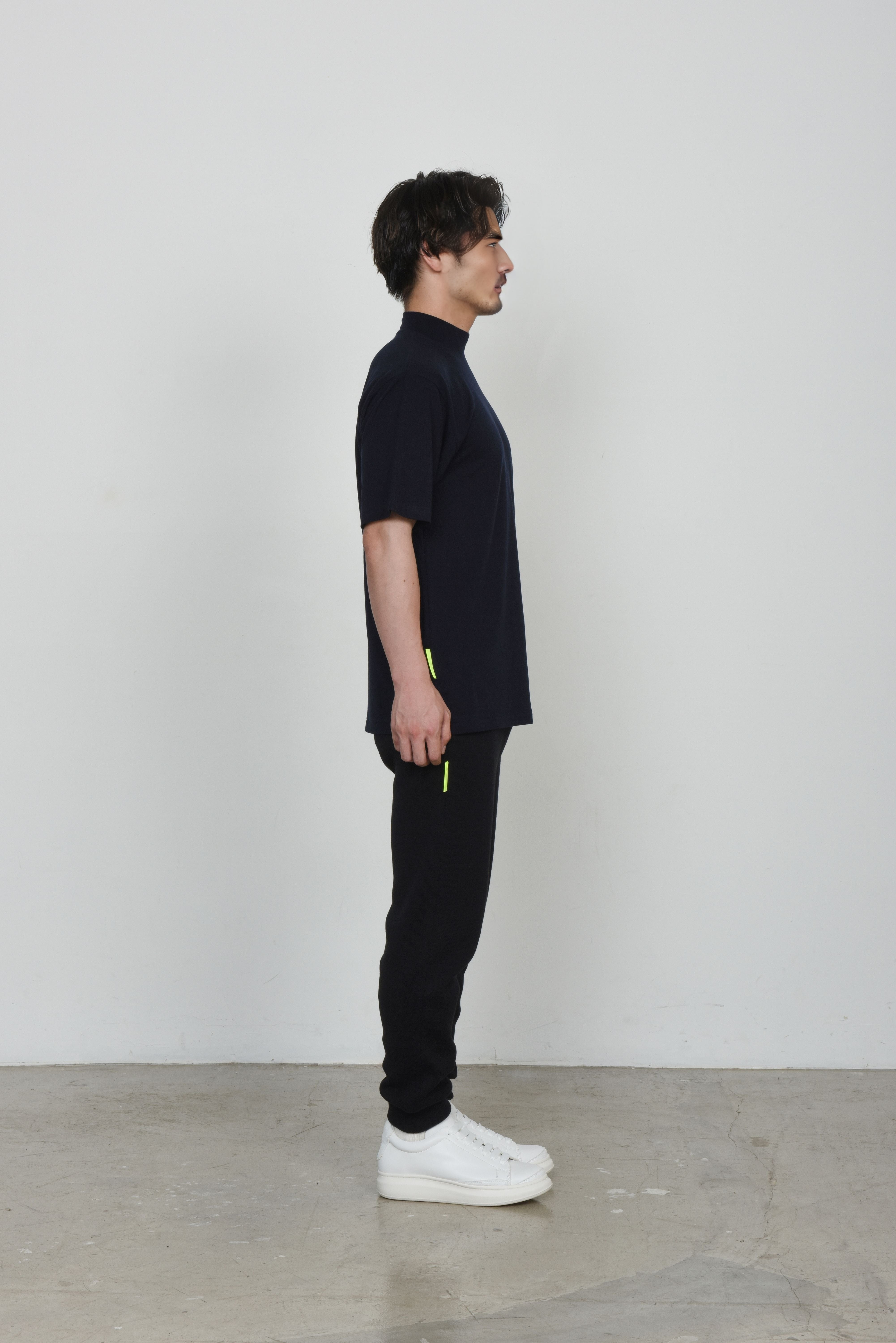 MOCK NECK S/S D.NAVY | lolo
