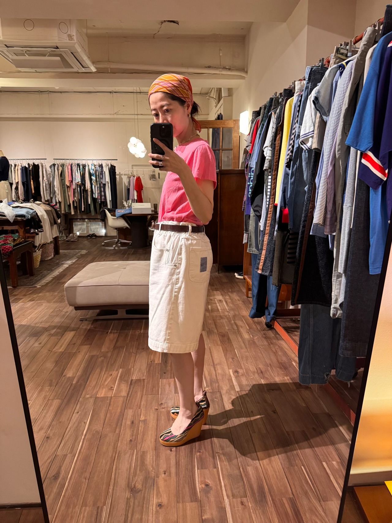 BEST ホワイトデニムハーフパンツ