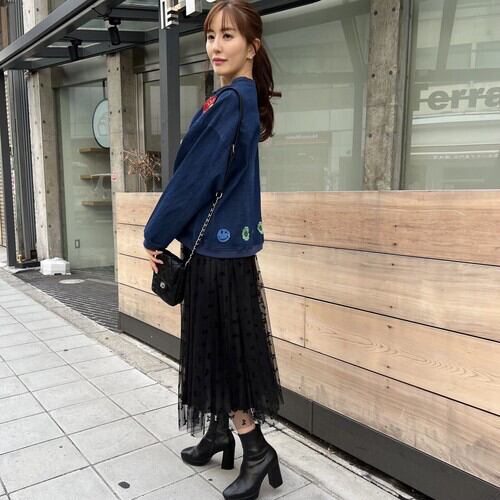 刺繍 スマイル デニム ジャケット B柄】 | 遠藤商店⛩️アパレルショップ