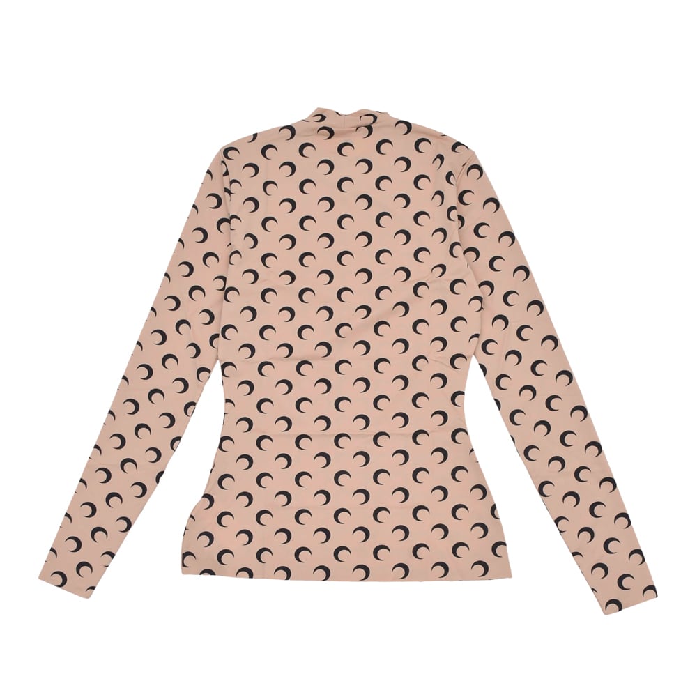 MARINE SERRE】MOON PRINTED JERSEY LS HIGHNECK TOP | AYIN