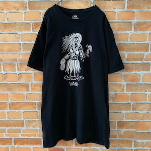 【VANS】スカル 黒Tシャツ アメリカ古着 メキシコ製