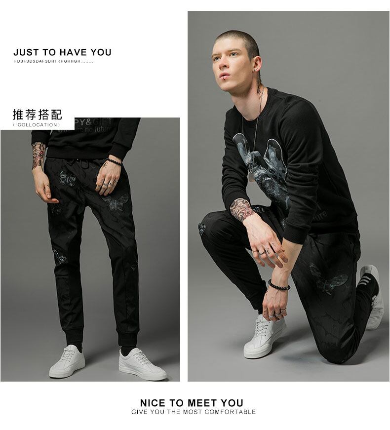 全1色 ロンT カットソー プリント カジュアル ストリート 