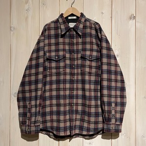 【a.k.a.C.a.k.a vintage】"PENDLETON" Checkered Pattern Loose Wool Shirt
