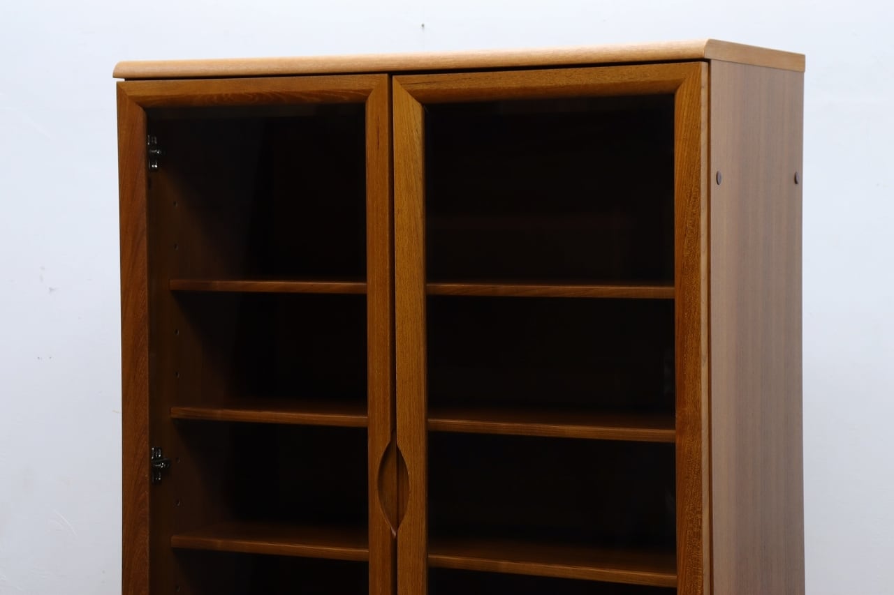 ヴィンテージ チーク材 キャビネット 食器棚 本棚 飾り棚 ラック 北欧