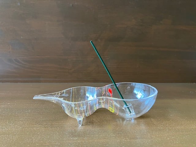 瓢箪お香立て(耐熱ガラス製)【香りを楽しむ・リラクゼーション】スティック用 癒し時間 整う時間 瞑想 整える 癒しの空間