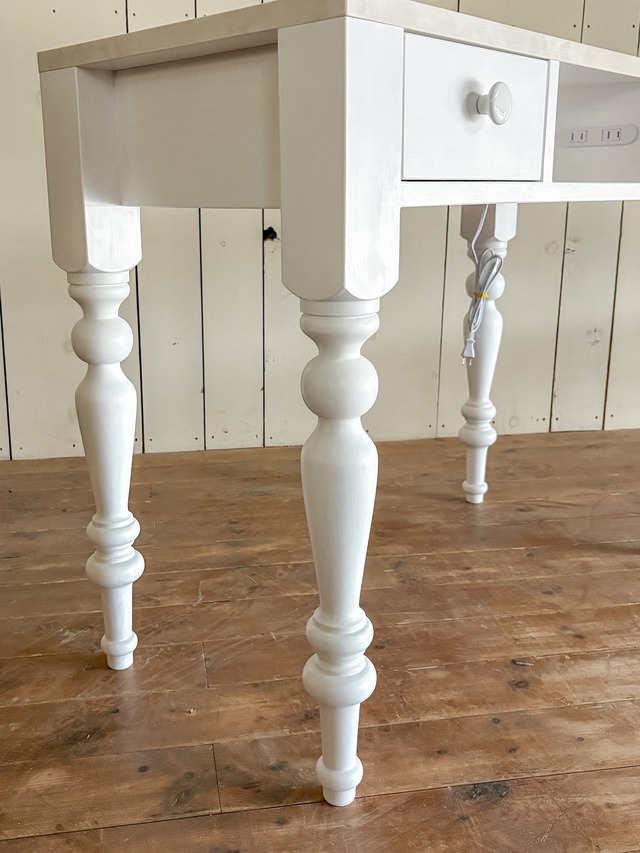 引出し付きネイルテーブル大理石900 (アンティーク調ネイルデスク) W920×D450 かわいいドレッサー