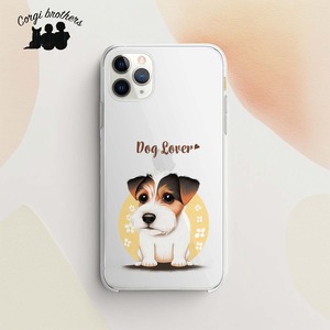 【 ジャックラッセルテリア 2023新デザイン!】 スマホケース クリアソフトケース 犬 名入り アンドロイド対応