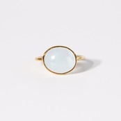 【10号】ミルキーアクアマリン リング
