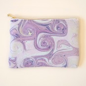 墨流しポーチ 〔ガラス工房の甘い香り〕