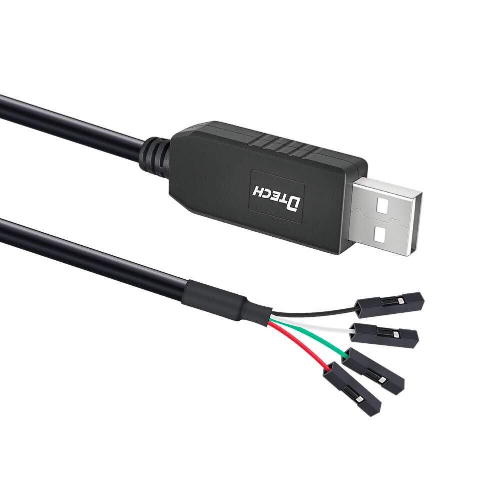 DTECH USB TTL シリアル 変換 ケーブル 3.3V 1m PL2303 チップセット 4