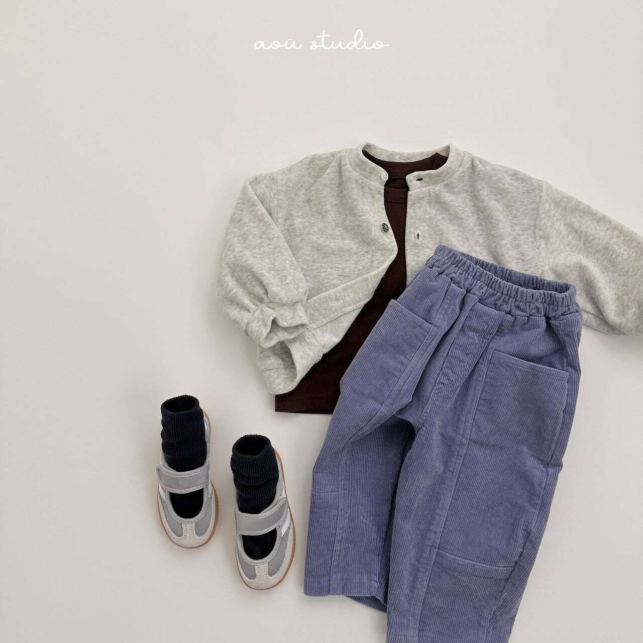 〖取寄〗韓国子供服 / 26winter / aoustudio /セミオーバーサイズ Tシャツ / キッズ服 *XS~L*
