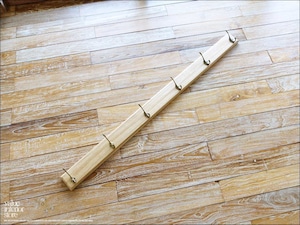 「 N様 サイズオーダーフック 」無垢 チークブラスフック3連N ウォールハンガー 新品 ウォールフック 壁掛けフック 真鍮 壁掛収納 総無垢 天然木 ナチュラル 手作り