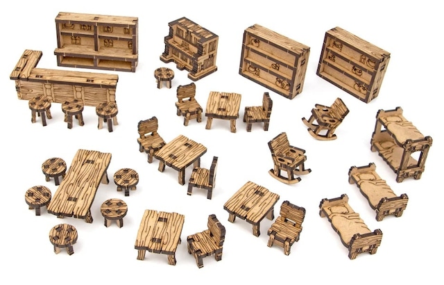 ウクライナダンジョン Barkeep's Furniture Set（Deep Dark Dungeons Terrain）