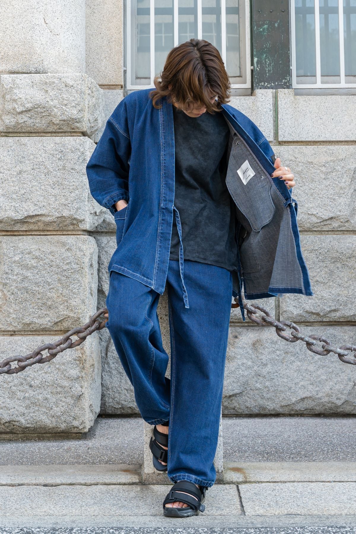 再入荷｜オンライン限定モデル】クロコダイル×デニム藍作務衣/AI