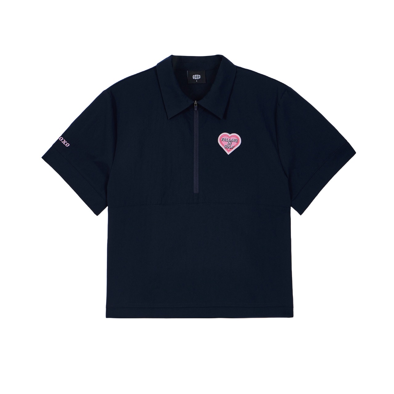 GOXO ゴーエックスオー フォーリングインゴルフシャツツーピースネイビー