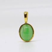 新作！グリーン×ゴールド K10YG シンプルペンダントトップ A貨翡翠 jd_pt1072