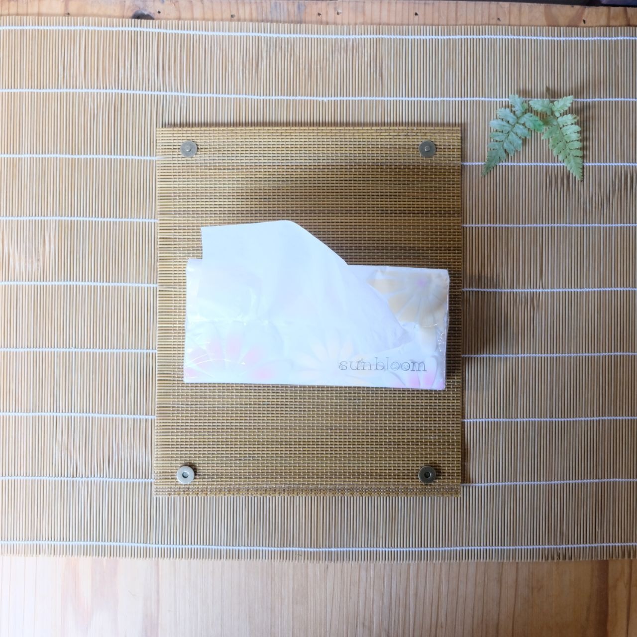 【すだれティッシュケース】 豆絞り BE