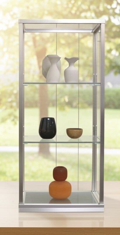 東京23区内送料込み　業務用ガラス　飾り棚 ショーケース(TP04532) 幅900奥行450高さ1528mm業務用ガラスケース ショーケース