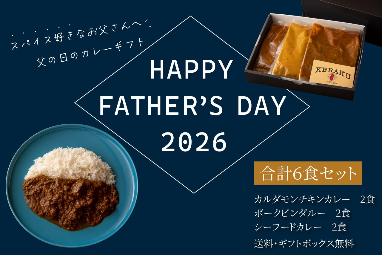 父の日ギフト【送料＆ギフトボックス無料】カレー3種：合計6食の