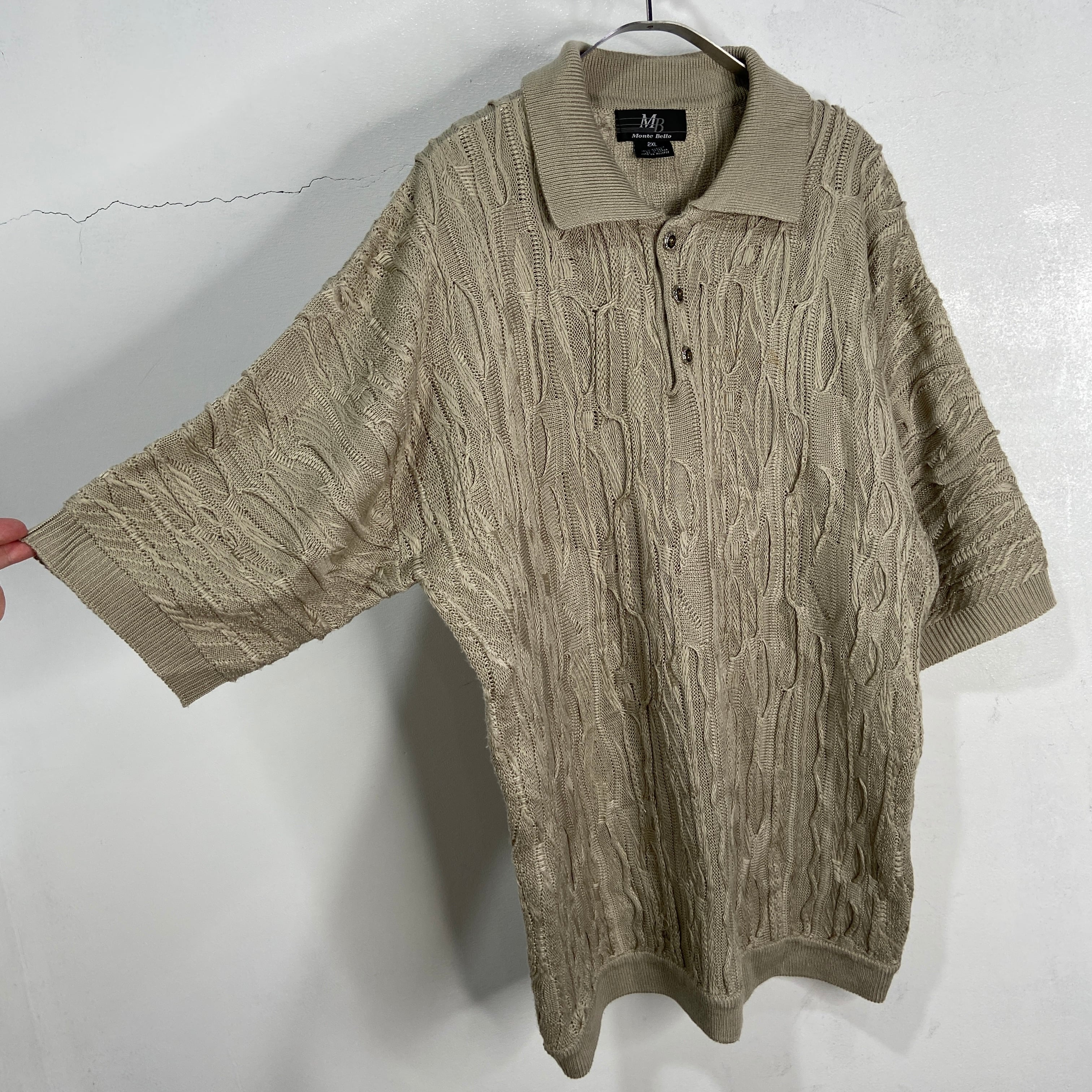 Coogi type 3Dニットポロシャツ 90s XXL ビッグサイズ | 古着屋 Uan Coogi type 3Dニットポロシャツ 90s XXL ビッグサイズ | 古着屋 Uan