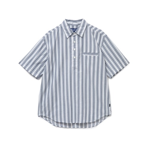 Pullover Stripe S/SL Shirt(navy)