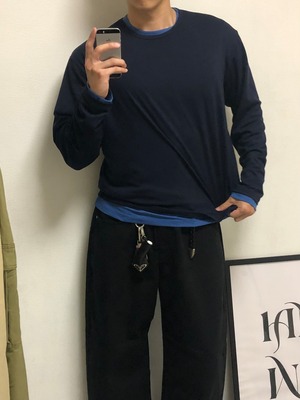 【1+1割引】Standard Layered Long Sleeve Tee (9color)