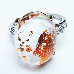 ガーデンクォーツ 指輪 ガーデン水晶 リング フリーサイズ 13号 一点物 メール便可 [M便 1/20] 115-6905