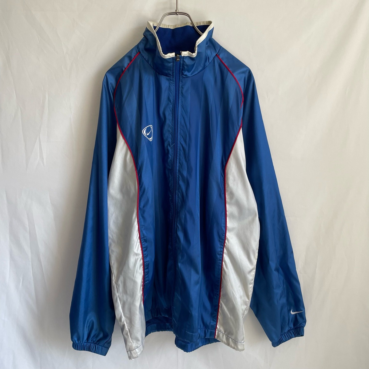 00s NIKE ナイロンジャケット 古着 ナイキ ウーブンジャケット 青 