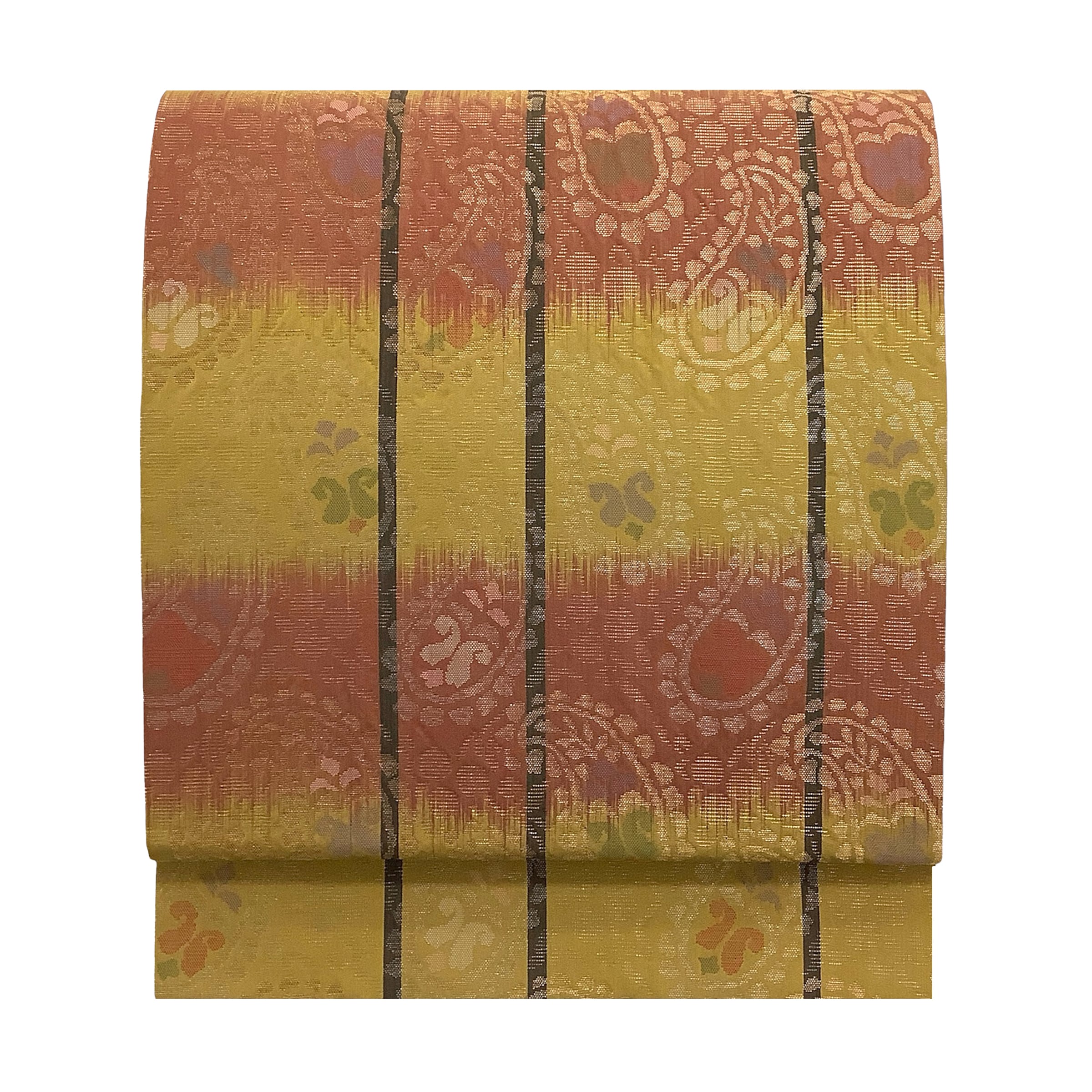 洛風林 ペイズリー段文 名古屋帯 【中古品】 | きものはちす