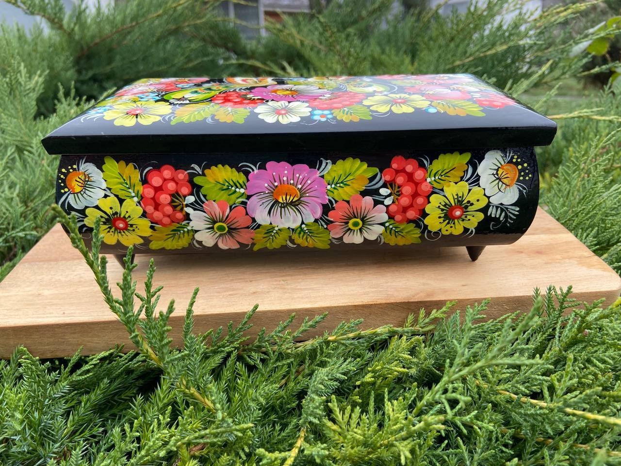 ペトリキフカ・ジュエリーボックス21 cm（Khomenko） - 11