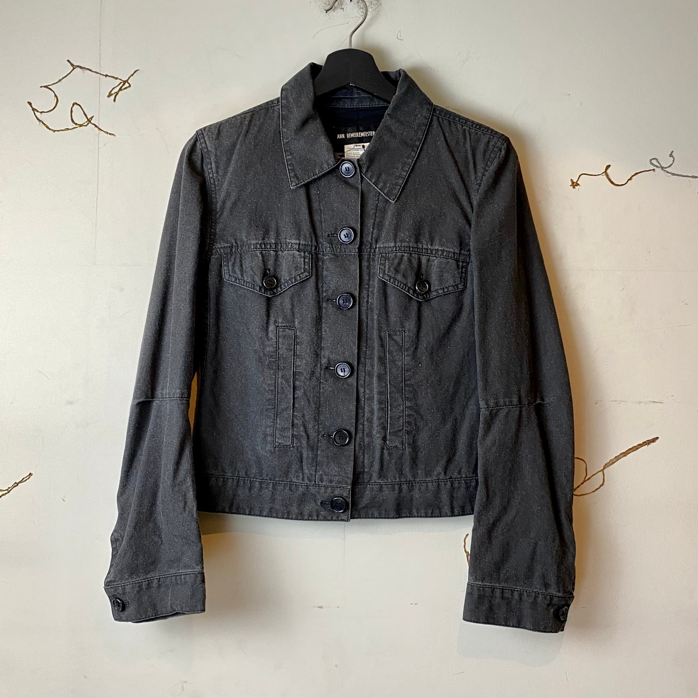 ann demeulemeester glitter denim jacket | NOIR ONLINE