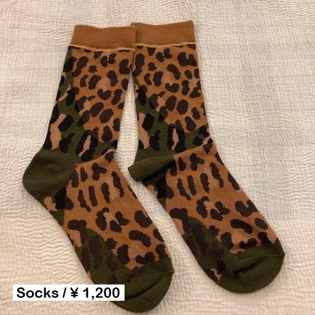 TOPANGA SOCKS 　レオパードソックス　ブラウン