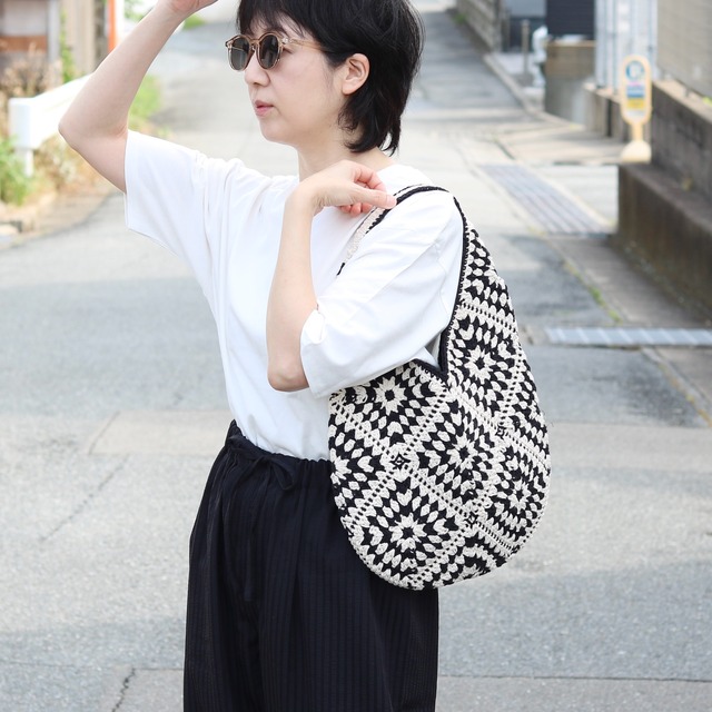 shesay モチーフ編み ワンハンドルバッグ