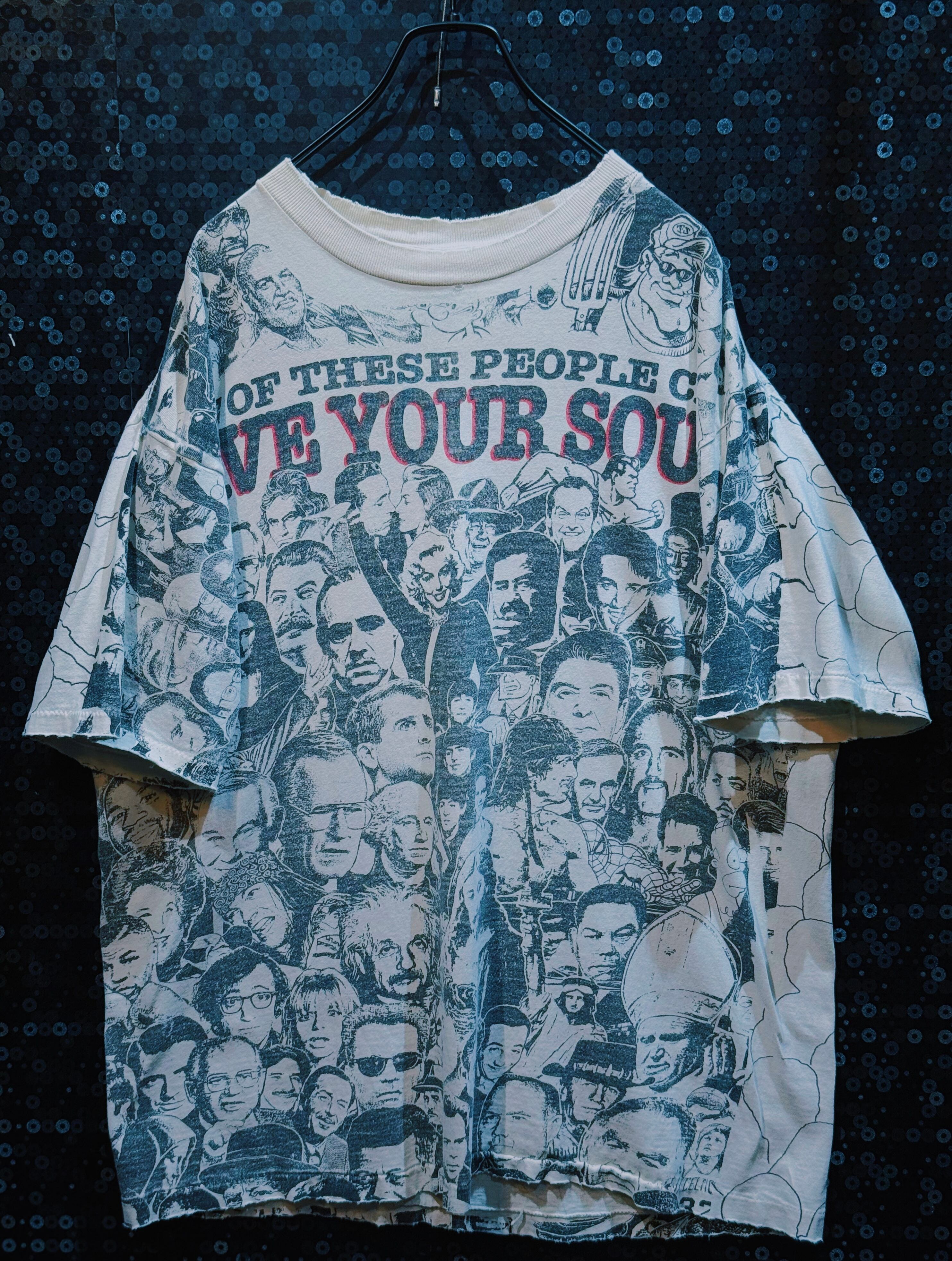 【ÆIEM】“AllSport” Vintage “Save Your Soul” Celebrity Collage T-Shirt