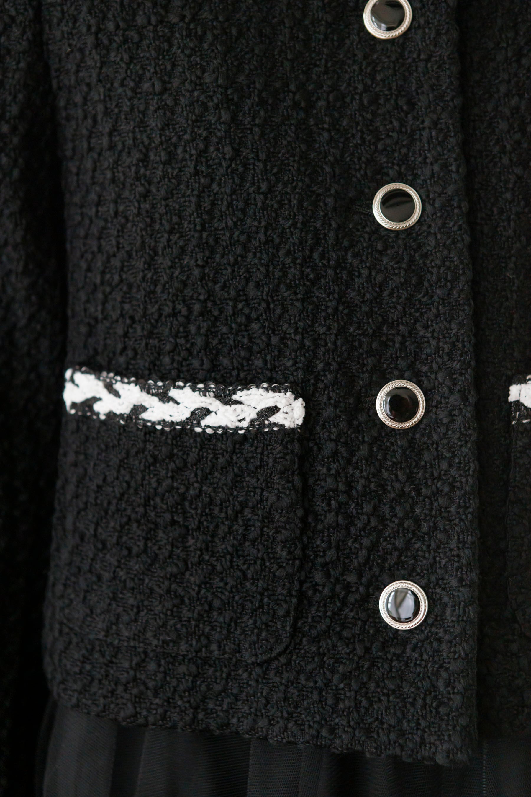 12/6(FRI)21:00ーBlack tweed blade jacket 即納 | Bluelea