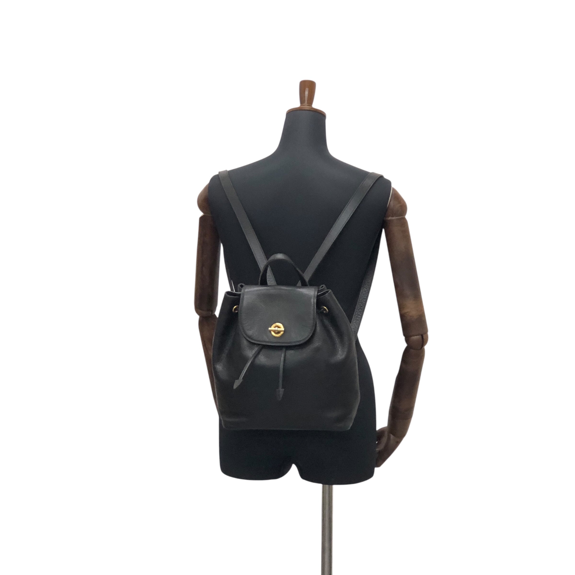 CELINE セリーヌ バックパック ブラック マンテル レザー