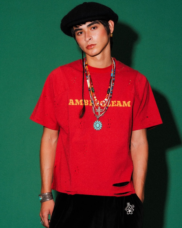 Damage LOGO T-Shirts|RED