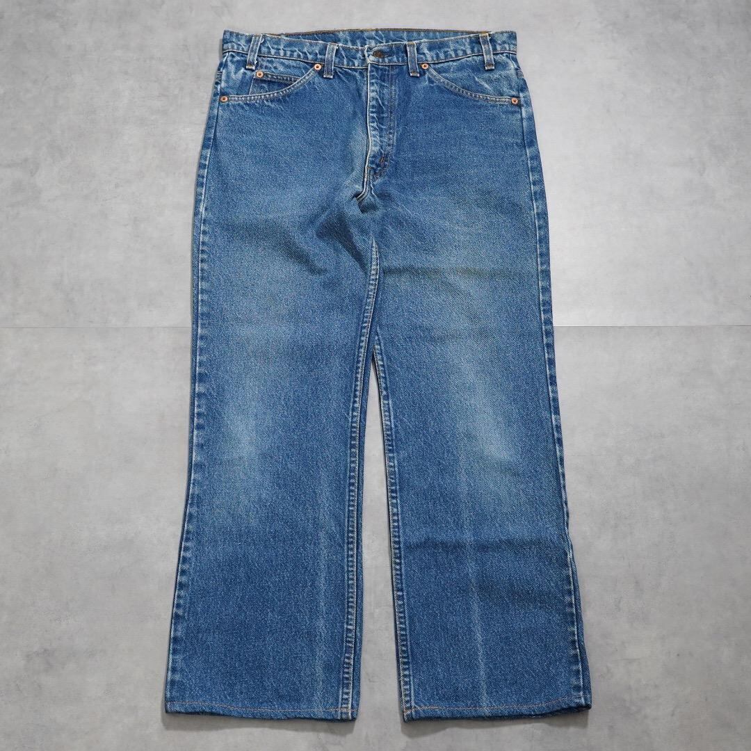 リーバイス517 W33 フレア ボトム 古着 青 90s USA製 16973
