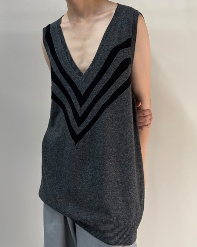 【2014AW / PRADA】over sized no sleeve knit vest