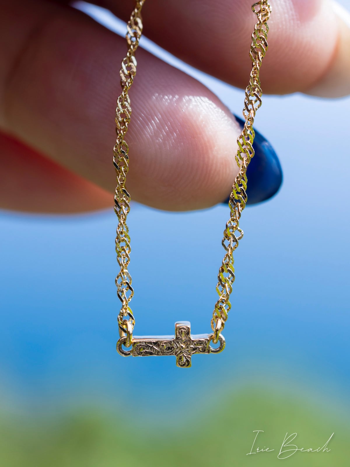 IRIE BEACH  MINI side cross necklace